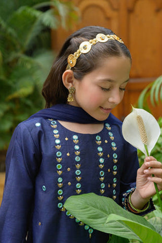 Roha-7 – Pink Embroidered 2-Piece Lawn Kurta Set for Girls