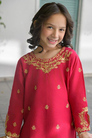 Aysel-3 – Pink Embroidered Lawn Kurta Set for Girls