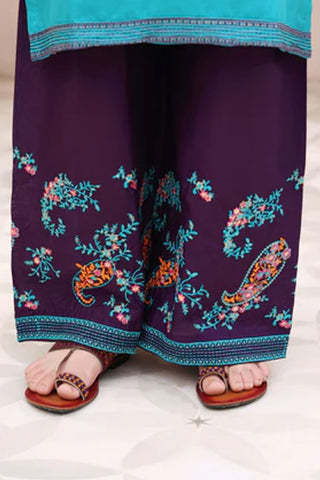 Izha-1 – Elegant Embroidered Lawn Kurta Set for Girls