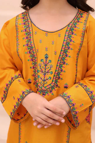 Sunshine-10 – Yellow 2-Piece Cotton Gharara Set for Girls