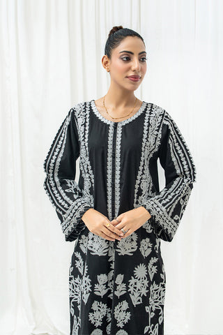 Black Chain Stitch Embroidered 2 Piece Suit – Stitched Lawn Dress