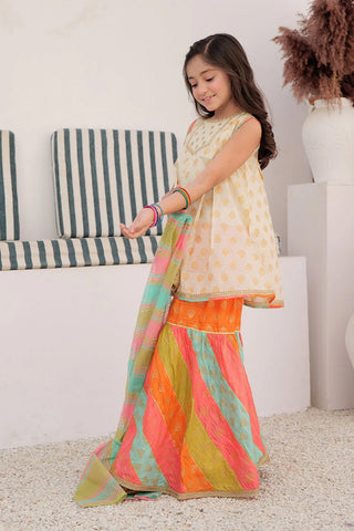 Fawn Multicolor Tasar Silk Kids Formal Suit | 3 Piece