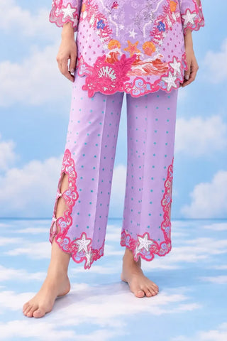 Lilac Ocean-Inspired Print Lawn Suit — Aveline by Dhaga