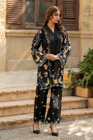 Keiran – Black Floral 2-Piece Co-ord Set | Munfarid