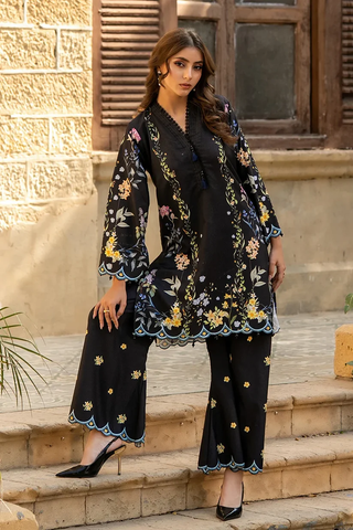 Keiran – Black Floral 2-Piece Co-ord Set | Munfarid