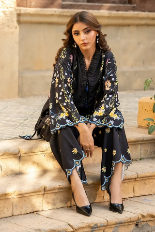 Keiran – Black Floral 2-Piece Co-ord Set | Munfarid