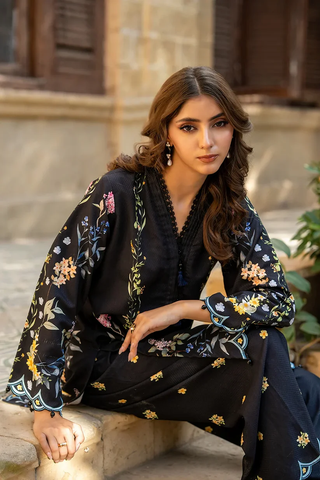 Keiran – Black Floral 2-Piece Co-ord Set | Munfarid